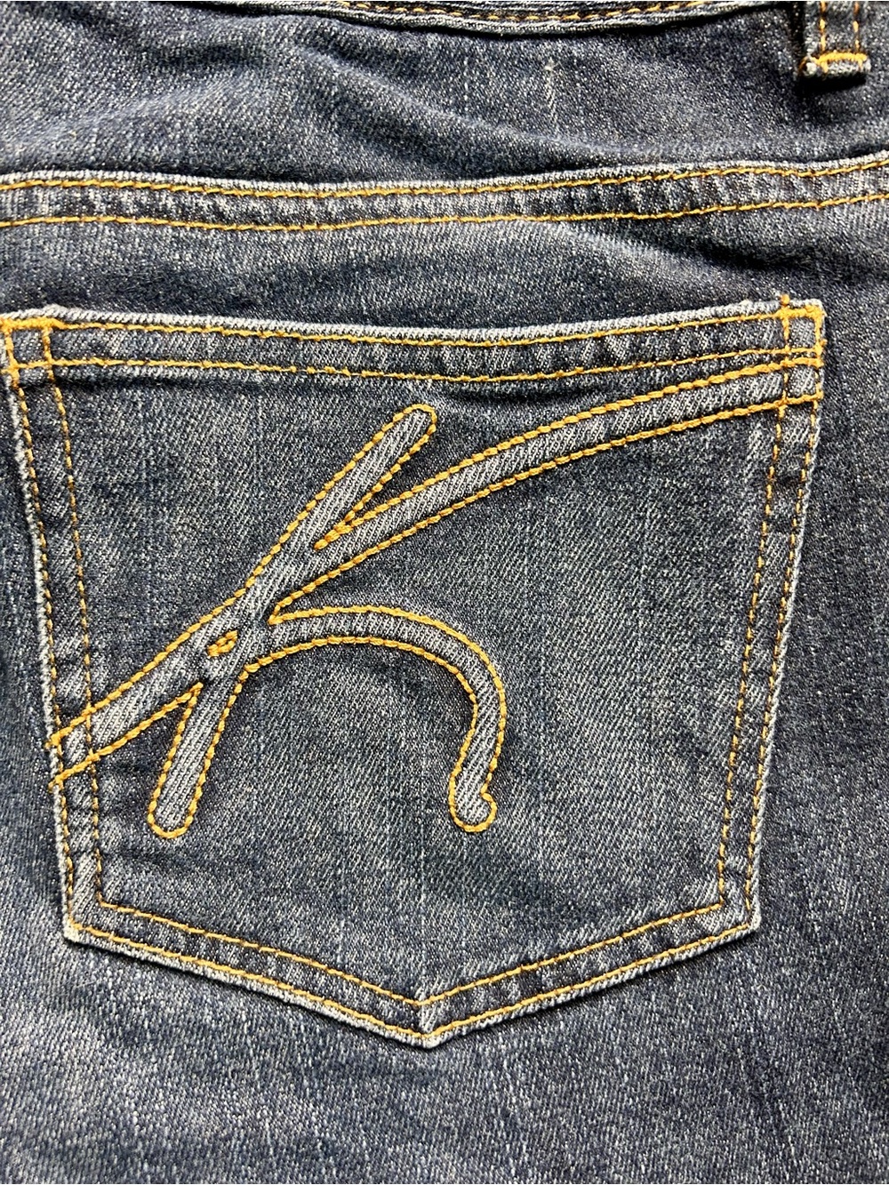 EUC Michael Kors Dark Blue Denim Jeans with Gold Accents - Picture 2 of 7